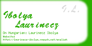 ibolya laurinecz business card
